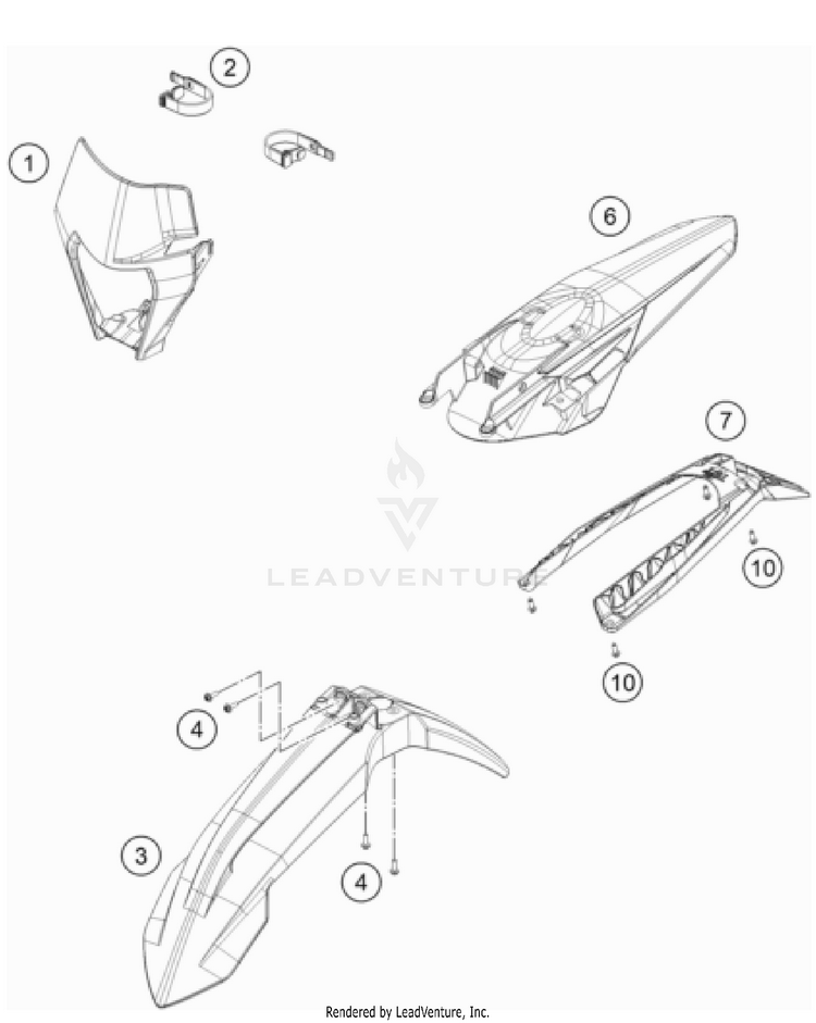 Mask, Fenders 150 XC-W CHASSIS - 2023 Schematic