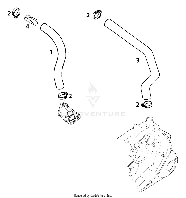 Breather System 640 LC4-E Engine - 2000 Schematic