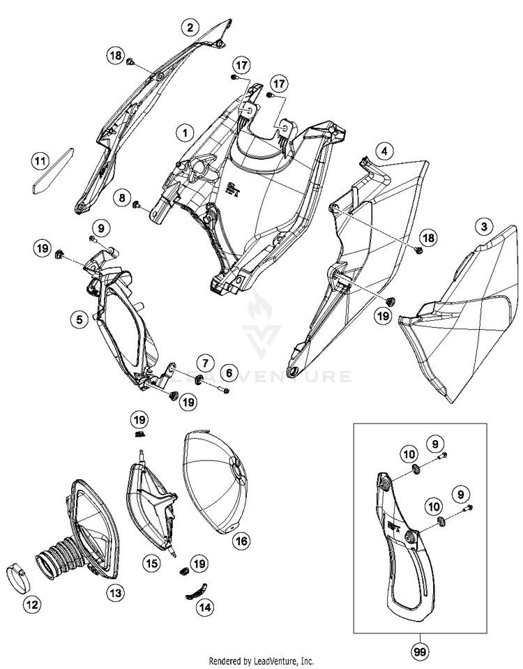 Air Filter 450 SXF FACTORY EDITION Chassis - 2016 Schematic
