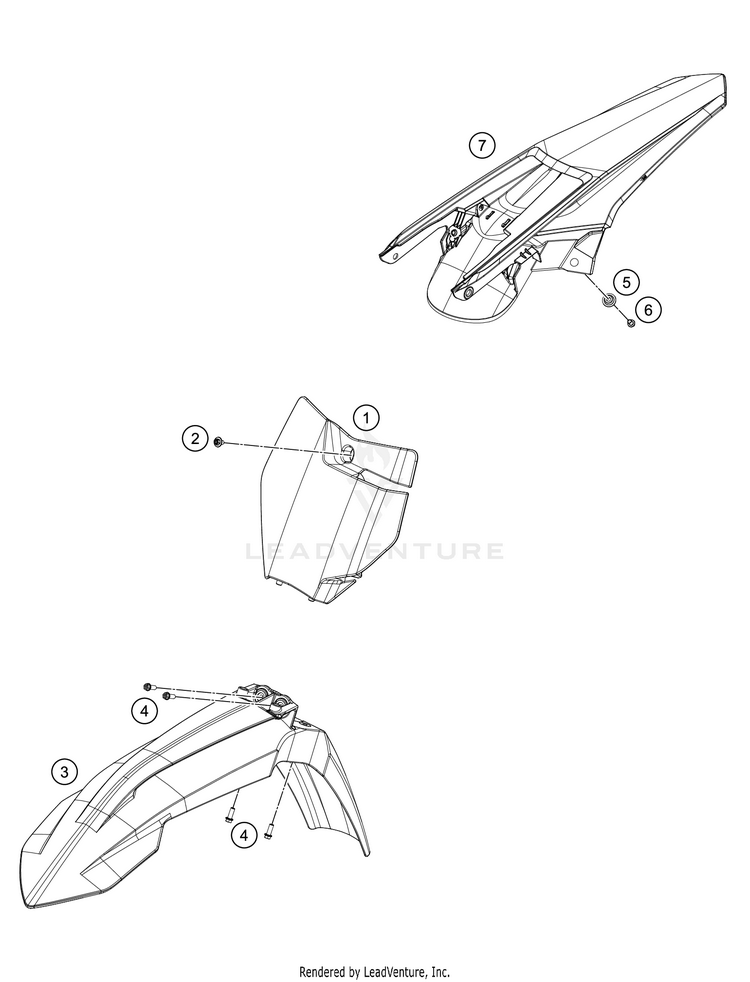 Mask, Fenders 250 XC CHASSIS - 2018 Schematic