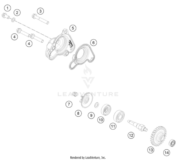 Water Pump 50 SX FE ENGINE - 2024 Schematic