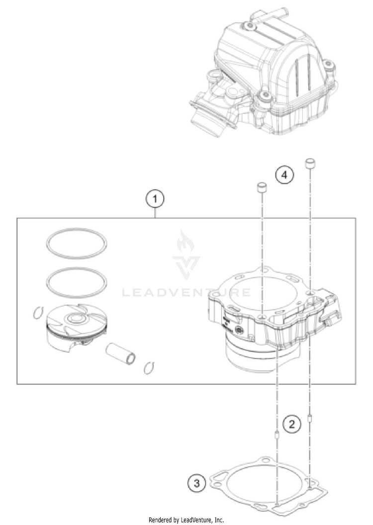 Cylinder 500 EXC US SL ENGINE - 2026 Schematic