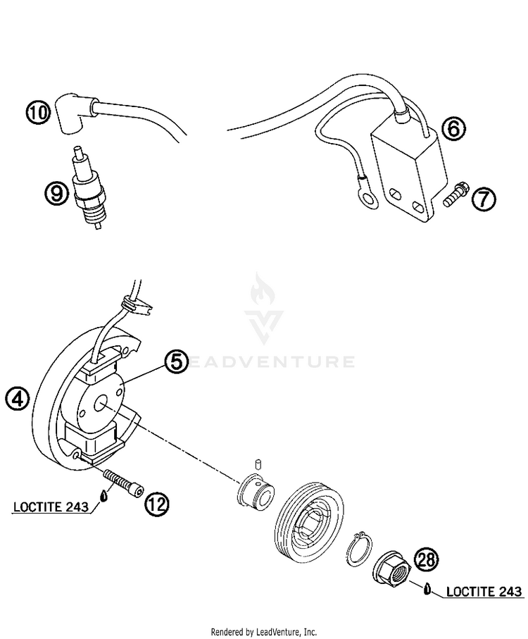 Ignition System 50 SX Mini USA Engine - 2008 Schematic