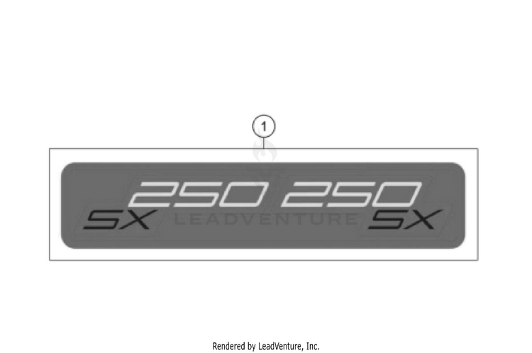 Decal 250 SX CHASSIS - 2026 Schematic