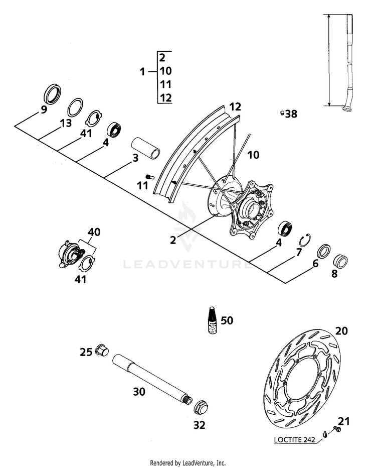 Front Wheel Lc4-E 640 LC4-E Chassis - 2000 Schematic