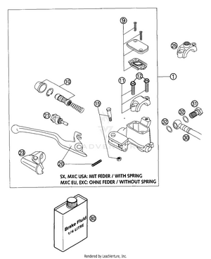 Hand Brake Cylinder Schematic