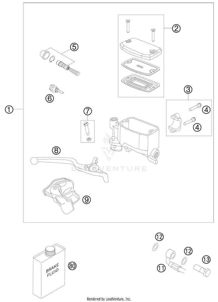 Hand Brake Cylinder Schematic