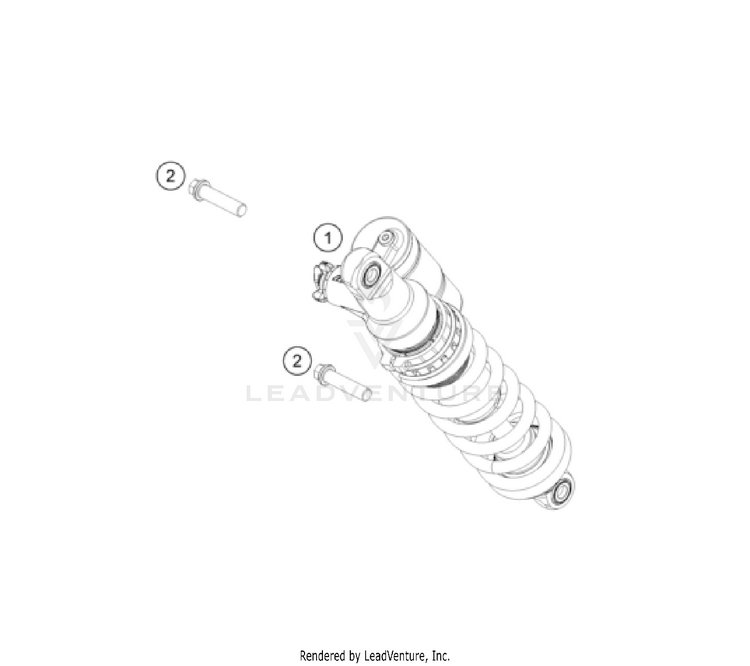Shock Absorber 350 EXC-F US CHASSIS - 2024 Schematic