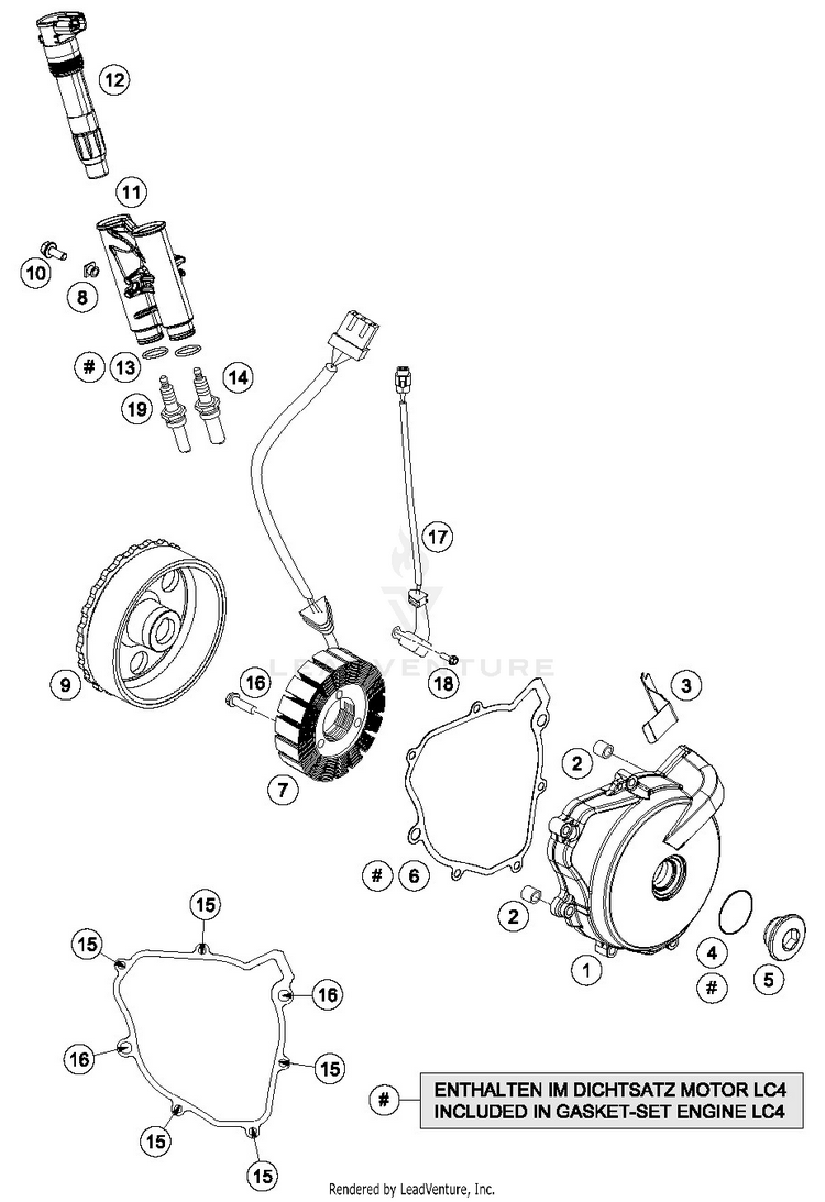 Ignition System 690 ENDURO R ENGINE - 2017 Schematic