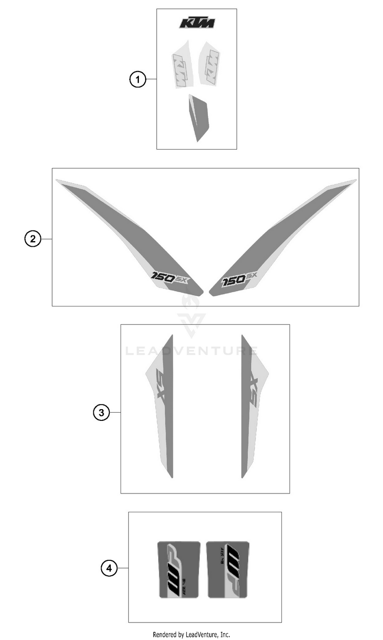 Decal 150 SX CHASSIS - 2017 Schematic