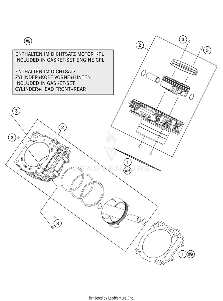 Cylinder 1290 SUPER ADVENTURE R ENGINE - 2019 Schematic
