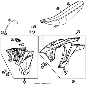 Tank, Seat, Cover Schematic