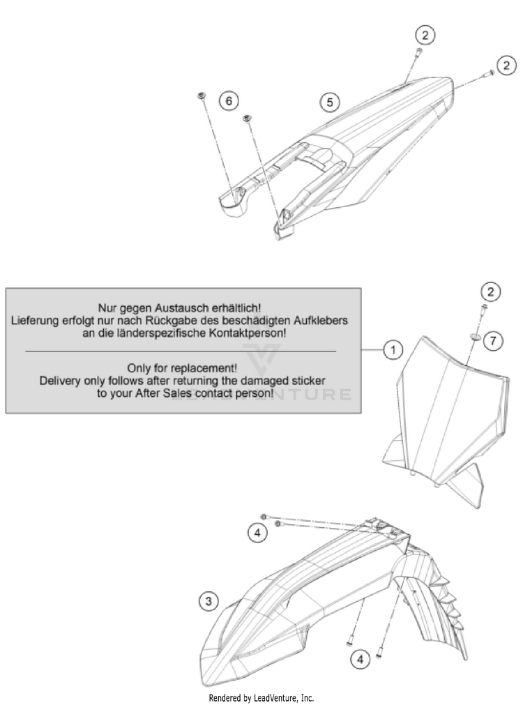 Mask, Fenders 250 SX CHASSIS - 2023 Schematic