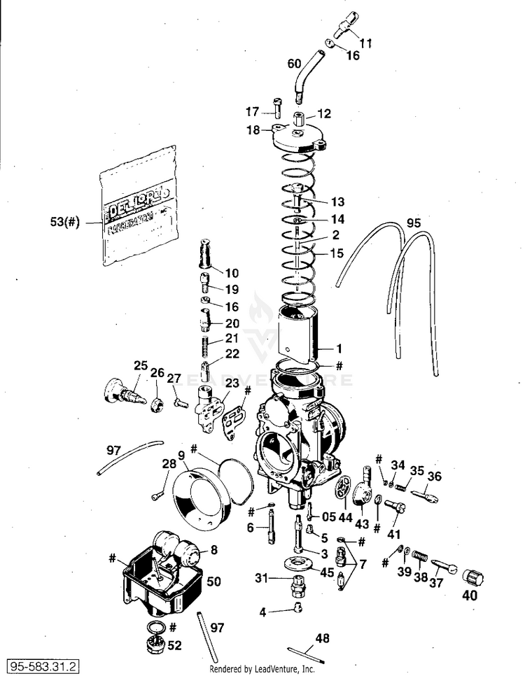 Carburrtor Phm 38/40 Sd 620 RXC Engine - 1996 Schematic