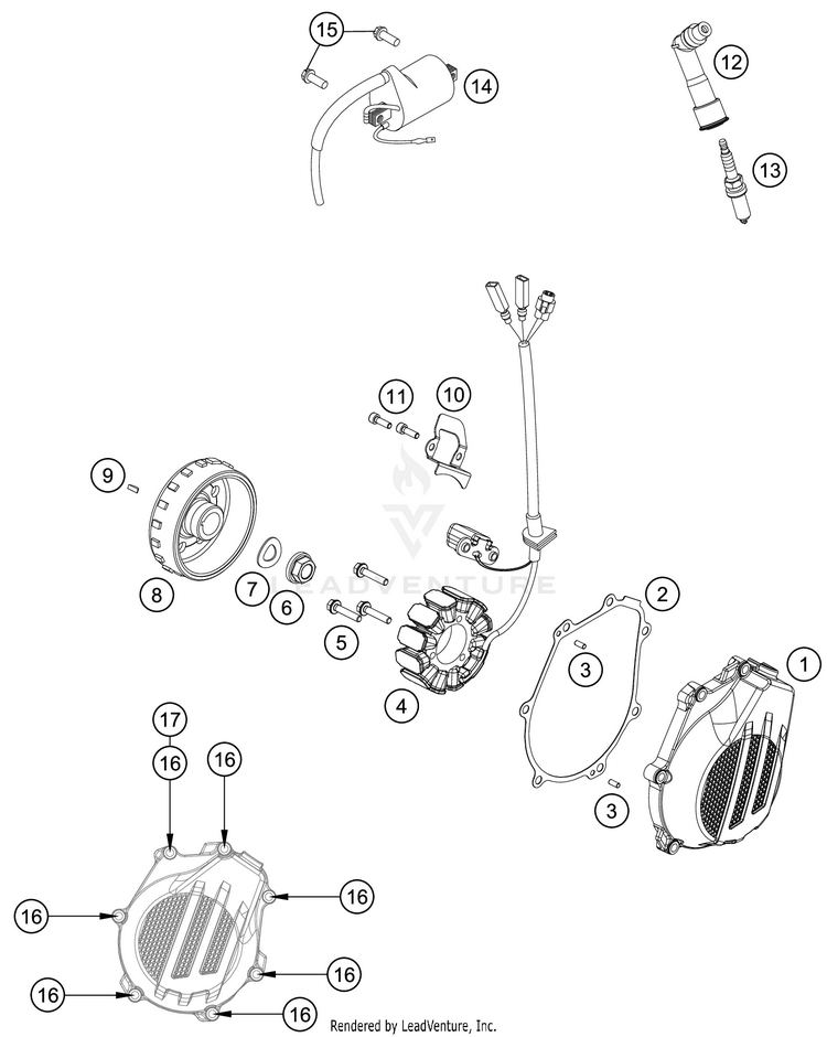 Ignition System 450 SX-F FACTORY EDITION ENGINE - 2019 Schematic