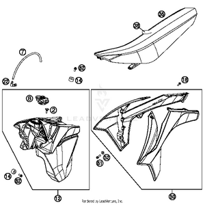 Tank, Seat, Cover Schematic