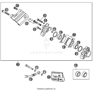 Brake Caliper Rear Schematic