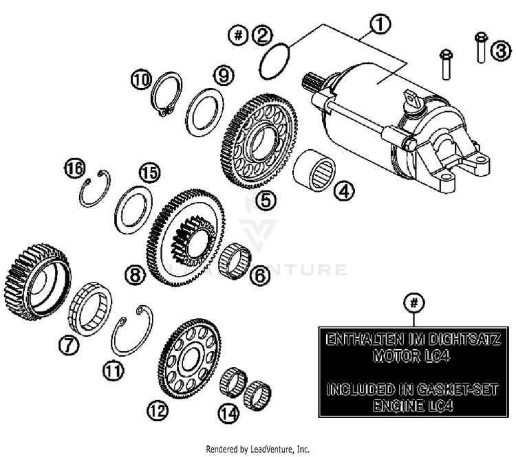 Electric Starter 690 Enduro Engine - 2011 Schematic