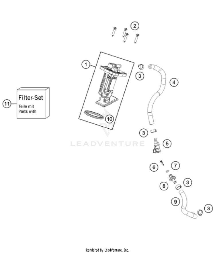 Fuel Pump 250 XC CHASSIS - 2024 Schematic