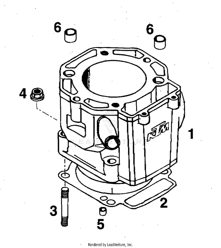 Cylinder 620 RXC-E Engine - 1997 Schematic