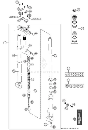 Front Fork Marzocchi Schematic