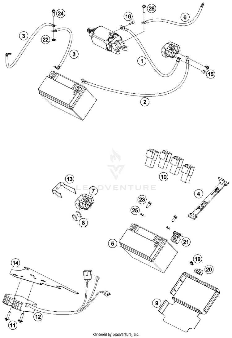Hand Brake Cylinder 690 DUKE ORANGE Chassis - 2016 Schematic