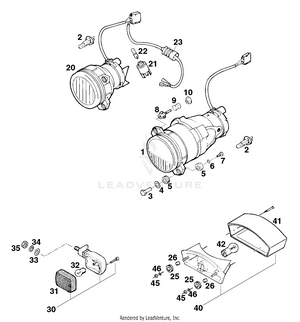 Head Light, Flasher, Rear Light Schematic
