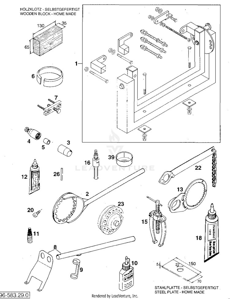 Special Tools 620 RXC Engine - 1996 Schematic