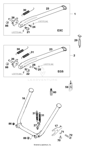 Side - And Centerstand Schematic