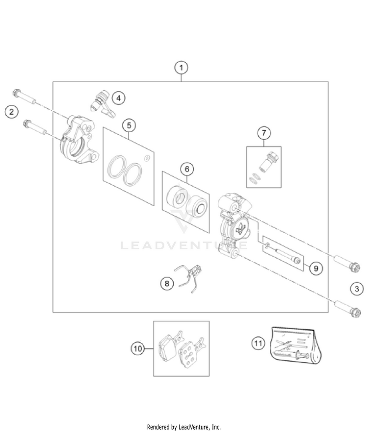 Front Brake Caliper Schematic