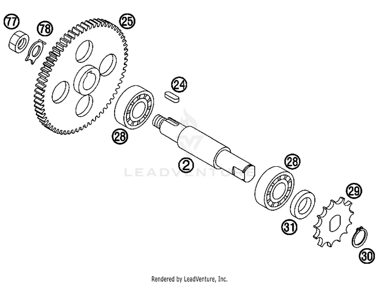Transmission 50 SX Mini USA Engine - 2008 Schematic