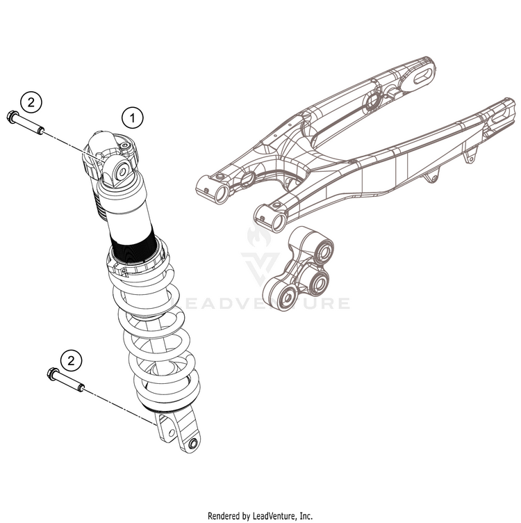 Shock Absorber 450 XC-F Chassis - 2021 Schematic