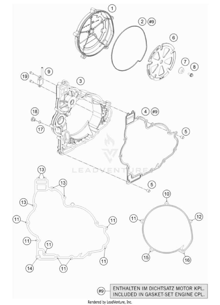 Clutch Cover 1290 SuperDuke GT Engine - 2023 Schematic