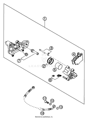 Brake Caliper Rear Schematic