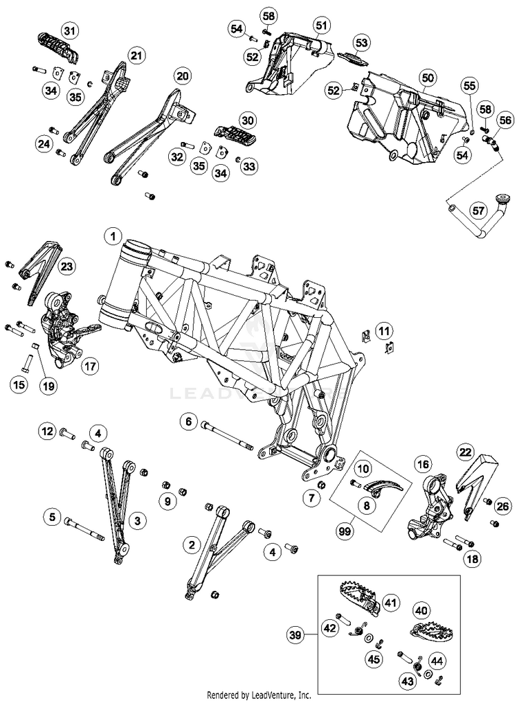 Frame 690 ENDURO R Chassis - 2016 Schematic