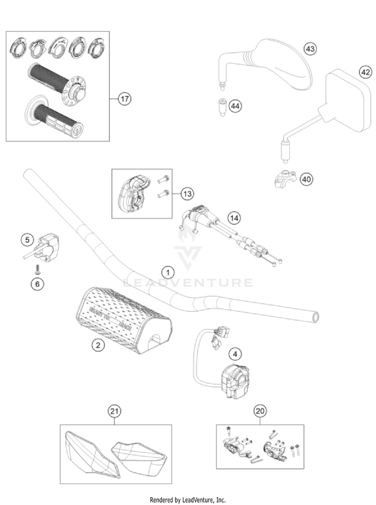 Handlebar, Controls 350 EXC-F US CHASSIS - 2024 Schematic