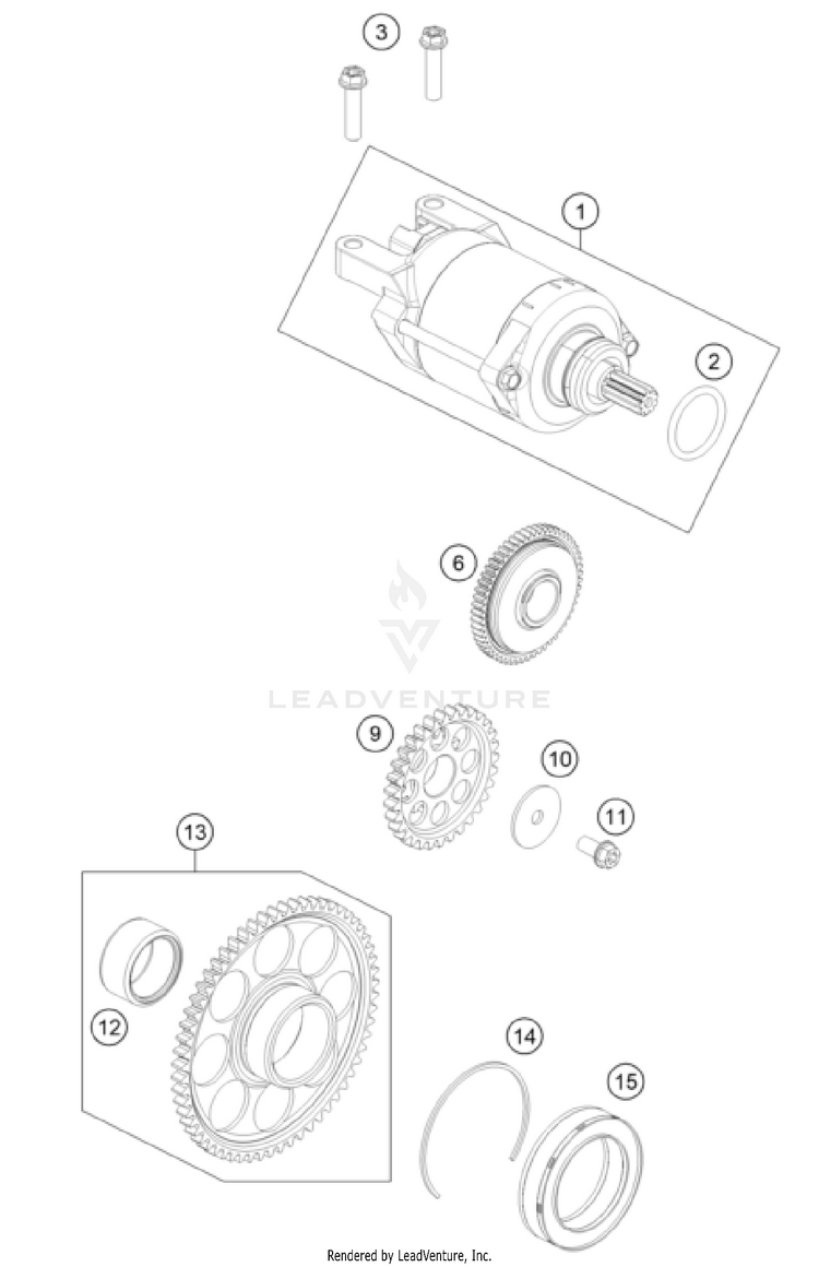 Electric Starter 350 SX-F ENGINE - 2025 Schematic