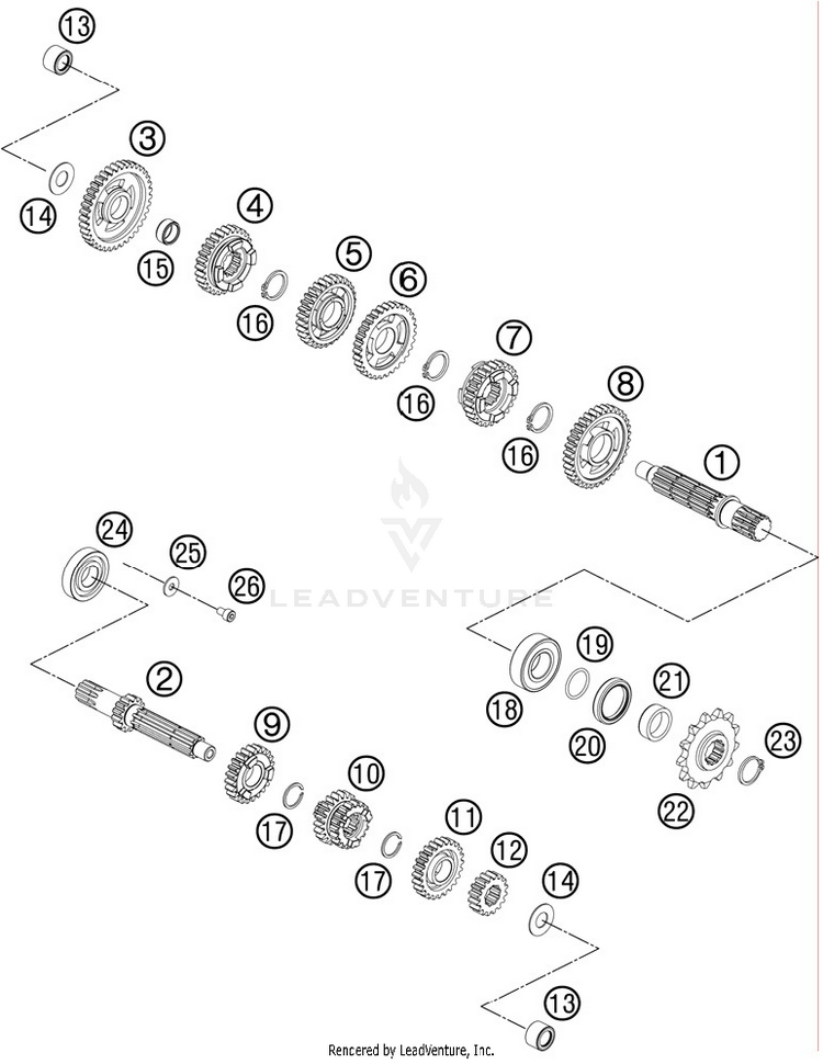 Transmission 65 SX Engine - 2012 Schematic