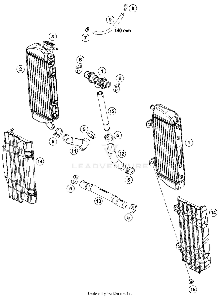 Cooling System 300 XC ENGINE - 2017 Schematic
