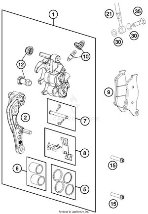 Brake Caliper Front Schematic