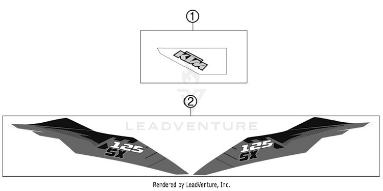 Decal 125 SX Chassis - 2012 Schematic