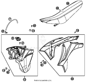 Tank, Seat, Cover Schematic