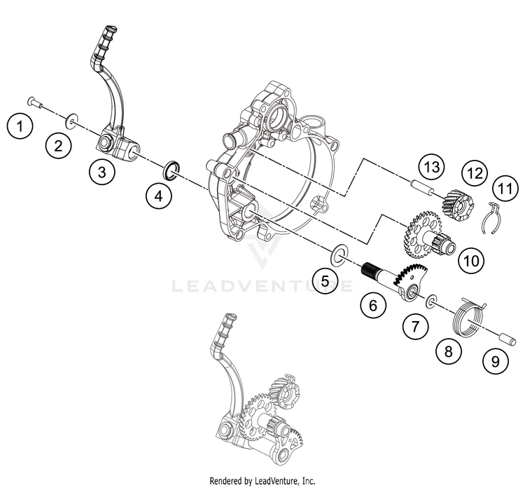 Kick Starter 50 SX Engine - 2021 Schematic