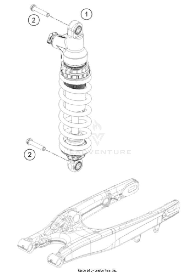 Shock Absorber 150 XC-W US CHASSIS - 2024 Schematic