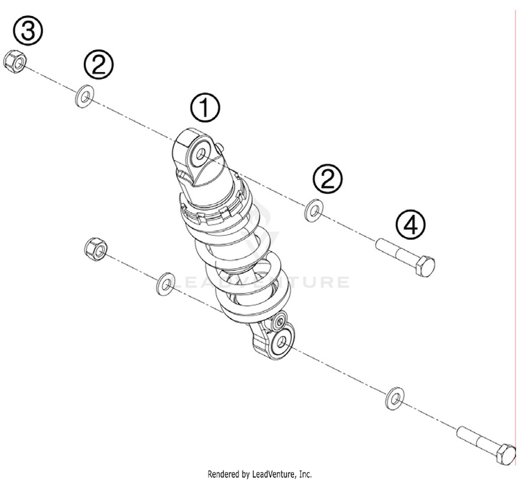Shock Absorber Disassembled 50 SX Mini Chassis - 2011 Schematic