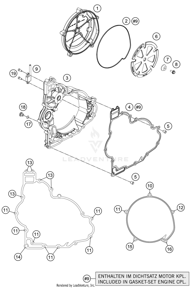 Clutch Cover 1290 SUPER ADVENTURE R ENGINE - 2020 Schematic