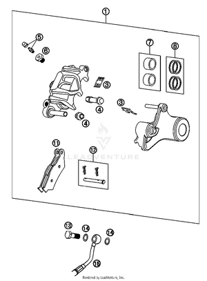 Brake Caliper Rear Schematic