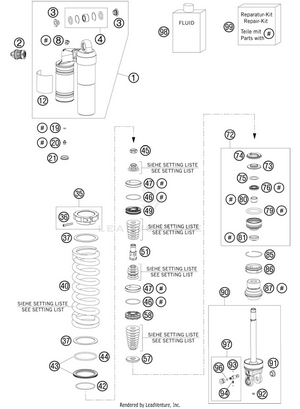 Shock Absorber Disassembled Schematic