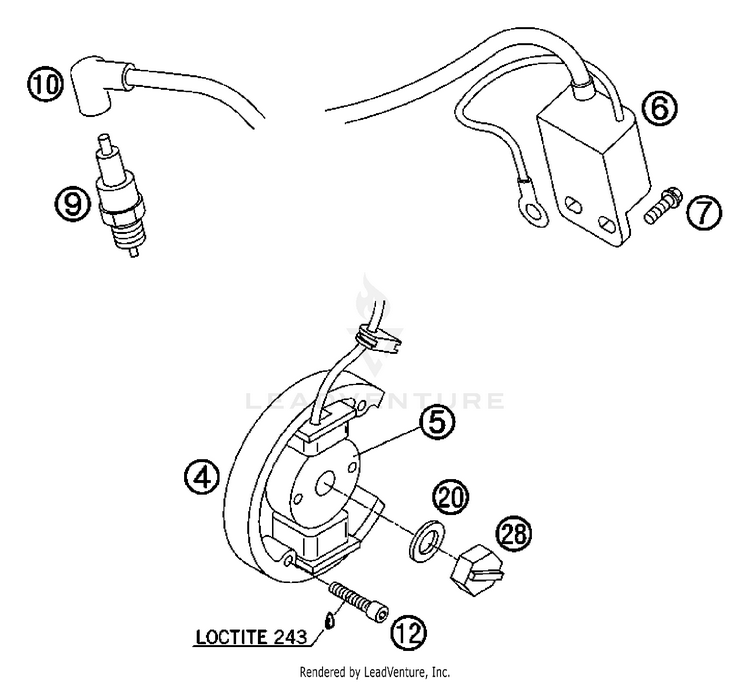 Ignition System 50 SX Junior Engine - 2007 Schematic
