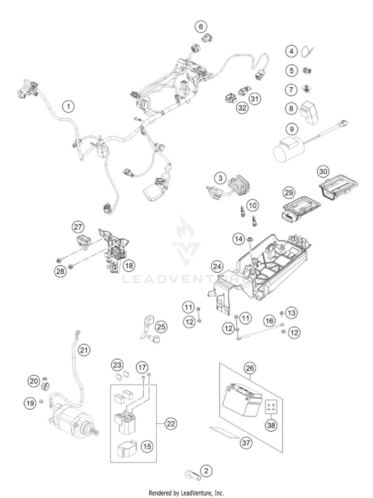 Wiring Harness 125 SX CHASSIS - 2026 Schematic